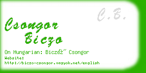 csongor biczo business card